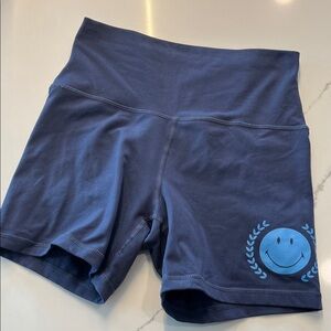Women's Blue Smiley Face Shorts